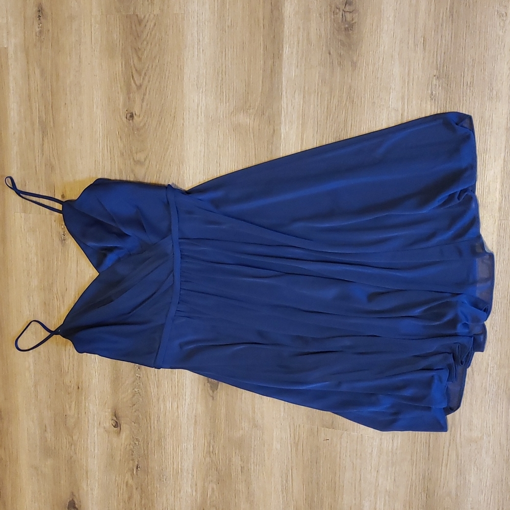 David's Bridal Bridesmaid Dress Navy Size 8